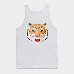 Low poly Tiger Head in full face (art2) Tank Top